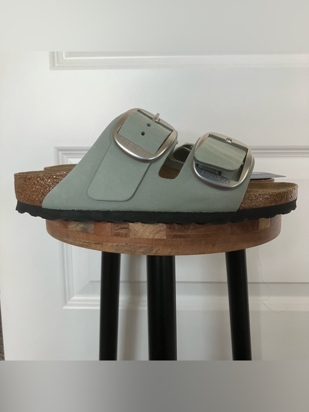NEW Birkenstock Arizona Sandals Womens US 5-5.5 EU Leather Mint Green 2026-417